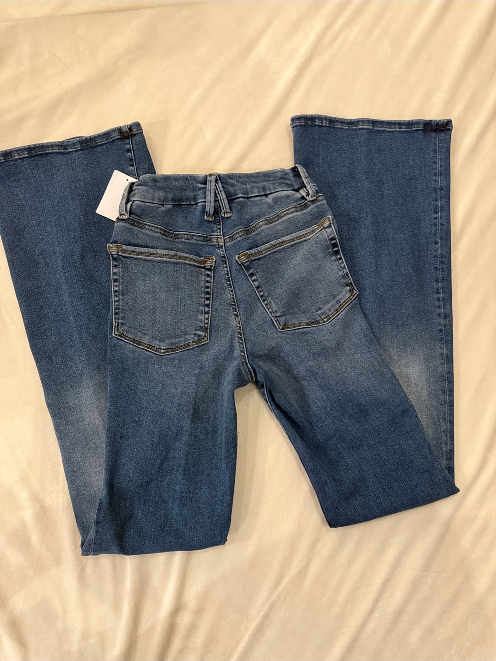 NWT Good American Size 0/XS Dark Blue Flare Women’s Jeans - Picture 6 of 8